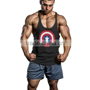 Printed Men Wholesale Bodybuilding Stringer Tank Tops thumbnail-1