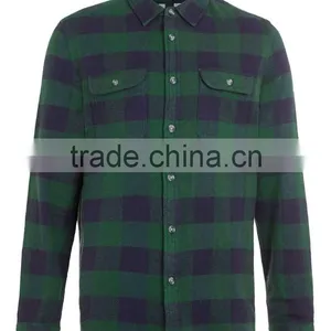 Mens Flannel Plaid Shirt Casual Dress 100%cotton Shirts thumbnail-2