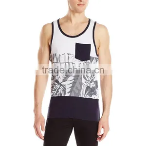 Design Custom Screen Printing 100 Cotton Bulk Wholesale Stringer Tank Top For Men thumbnail-5