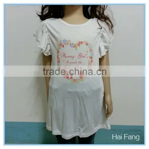 Children Girls Printting Bubble Sleeve t Shirt, Girl t Shirts Printed Designs, Fancy Girl Short Sleeve t Shirt thumbnail-1