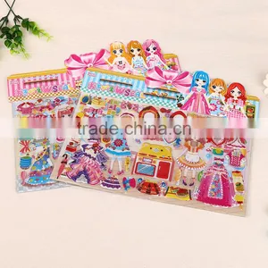 Children Carton Sticker 3D Pop-up Sticker Children Education Toys Crystal With Glitter Sticker Kids DIY Sticker thumbnail-1