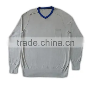 ISO9001/BSCI Manufature Blank Light Grey Acyclic Varsity Sweater thumbnail-6