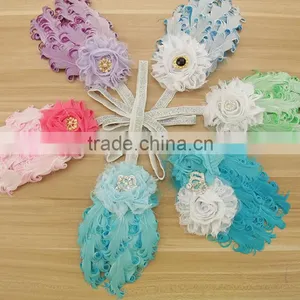 2016 New Design Baby Hair Accessories With Regular Colorful Feather Flower thumbnail-4