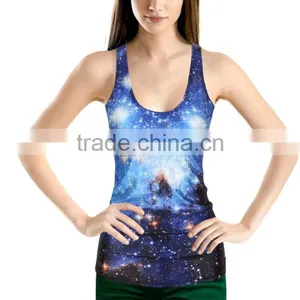 Tight-fitting Vest Van Gogh Digital Print Women 's T - Shirt thumbnail-3