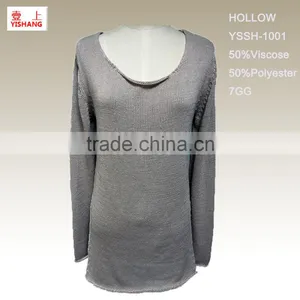Hollow Sweater 50%Polyester 50%Viscose Fashion Lady Sweater Dress thumbnail-1
