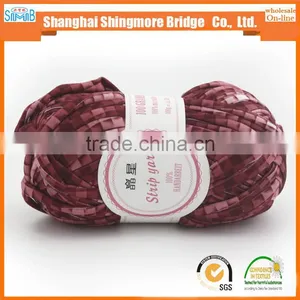 China Fancy Yarn Manufacturer Shanghai Smb Cheap Sales High Quality Polyester Softtextile t Shirt Yarn for Knitting Mat thumbnail-3