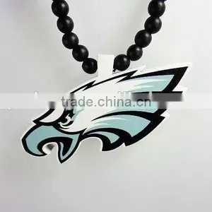 High Quality Hip Hop Eagle Good Wood Acrylic Necklace thumbnail-1