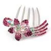 Gorgeous Flower Rhinestone Crystal Hair Comb thumbnail-1