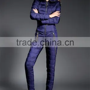 One Piece Down Jumpsuits for Lady Snow Wear Women's Down Coats Slim Bodysuit thumbnail-5