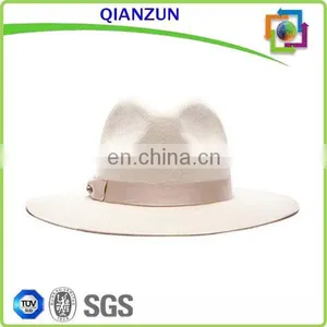 2015 Hot Fashion Women Bowknot Ribbon Blank Cream Felt Hat thumbnail-1