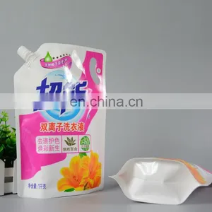 Factory Wholesale 1kg Laundry Liquid Detergent Spout Pouch for Automatic Filling Line Packing With Colorful Printing thumbnail-1