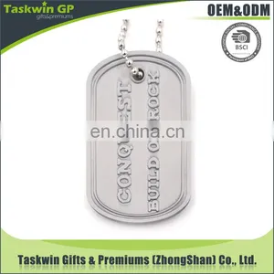 Aluminium Design Have Your Own Logo Dog Tag With Chain Necklace for Promotion thumbnail-2