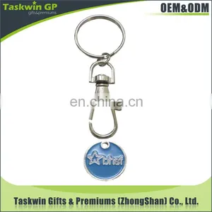 Customized Convenient Carrying Hot Sale Shopping Trolley Coin Keychain thumbnail-1