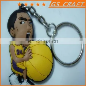 Customized Fashion Rubber Keychain/basketball Rubber Key Chain thumbnail-1