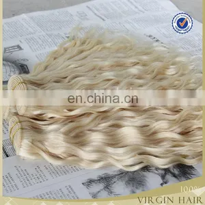 Hot New Products Hot Beauty African American White Natural Blonde Curly Human Hair Extensions thumbnail-5