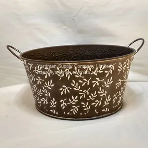 Iron Sheet Material Flower Bucket Garden Product Pot thumbnail-2