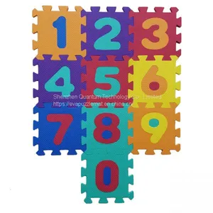 QT MAT Non-toxic Odorless 10in x 10in Baby EVA Numbers Puzzle Foam Play Mat thumbnail-1