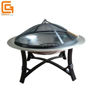 Patio Heater Garden Used Wholesale Outdoor Fireplace Fire Pit Round Fire Pit Outdoor With Mesh Cover thumbnail-1