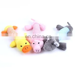 Duck Pig Elephant Pattern Floppy Dog Squeaky Chew Plush Pet Toy thumbnail-1
