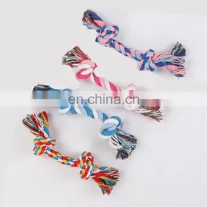 Small to Large Dog Play Colored Double Knots Handmade Cotton Pet Rope Toy thumbnail-1