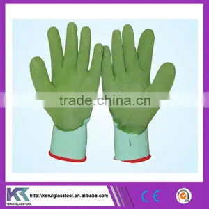 High Quality Green Rubber Protective Safety Working Glove Manufacturer Price (V044) thumbnail-1