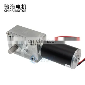 ChiHai Motor CHW-GW4058-3162 DC12V 24V Powerful Turbo Worm Geared Motor Type-D Shaft High Power Reversed Low Speed Worm Motor thumbnail-3