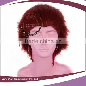 Cheap Red Short Fate Zero Rider Gilgamesh Synthetic Hair Cosplay Costume Wigs thumbnail-2