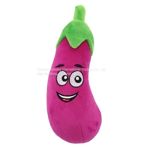 Bite Resistant Custom Interactive Eggplant Plush Pet Chew Squeaky Dog Toys thumbnail-1