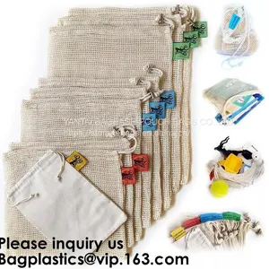 Organic Pure Cotton String Net Tote Shopping Bag With Long Handle Durable Washable Logo Customize Shopping Handbag Large thumbnail-4