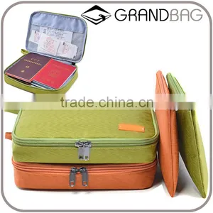 Waterproof Multifuction High-capacity Travel Pastport Documents Nylon Storage Bag thumbnail-1