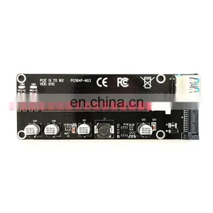 New Pcie Riser Card Ver011 011 Pro Gpu Adapter Card Pci 10 Capacitors 12 Led Lights Best Ver 011 Pro Pci-e Riser Card thumbnail-1