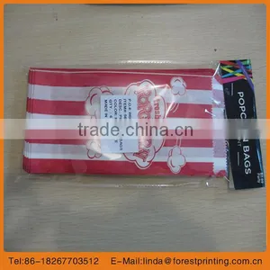 Stripe Food Bag 2014 Customer Kraft Paper Shopping Bag/supermarket Popcorn Bag thumbnail-1