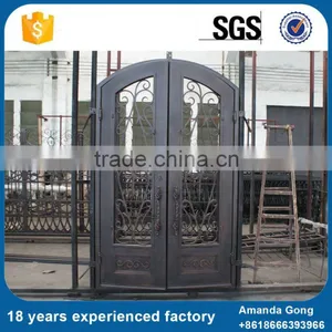 Cheapest Price Galvanized Used Wrought Iron Metal Doors thumbnail-1