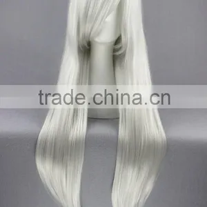 High Quality 80cm Long Straight FINAL FANTASY-Sephiroth Silvery White Synthetic Anime Wig Cosplay Hair Wig Party Wig thumbnail-3
