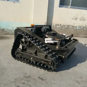 Gasoline Engine Electric Battery Brushless DC Motor Remote Control Tracked Mower thumbnail-2