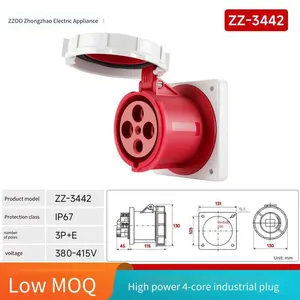 Zhongzhao Electrical Industrial Plug, 5-pin, 125a High Current, Outdoor Use, cb Certified, ce Certified thumbnail-2