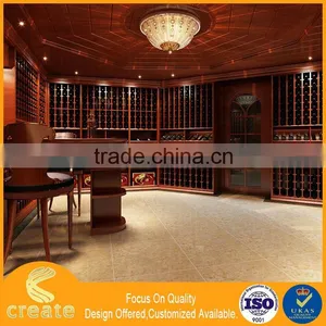 New Design Large Wooden Storage Cabinets Wine Cabinet With Stainless Steel Liner thumbnail-1