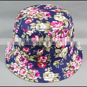 Wholesale 2015 Custom Fashion Short Brim Fabric Dyed Bucket Hat thumbnail-3