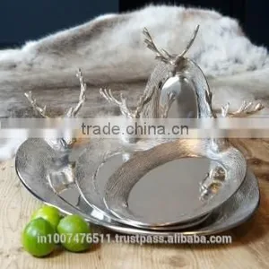 Aluminum Deer Head Plates Tray thumbnail-1