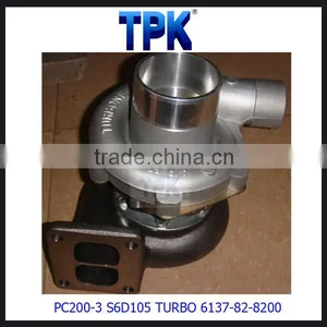 PC200-3 PC220-3 PC200LC-3 Excavator 6D105 SA6D105 TURBOCHARGER 6137-82-8200 thumbnail-1