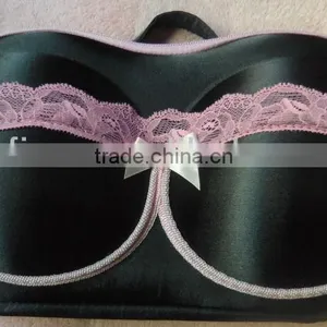 Classic Black Satin EVA Bra Case thumbnail-1