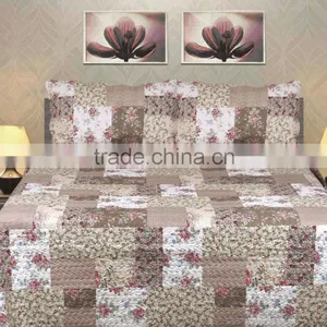 Australian 50%cotton and 50%polyester Quilt Patchwork Quilt With Flower thumbnail-1