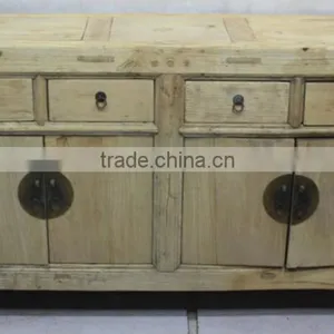 Chinese Antique Natural Reclaimed Wood Cabinet thumbnail-1
