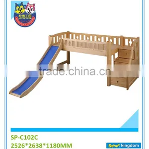 Boy's Room Kids Solid Bunk Bed With Slide,bunk Bed With Staircase#SP-C102C thumbnail-1