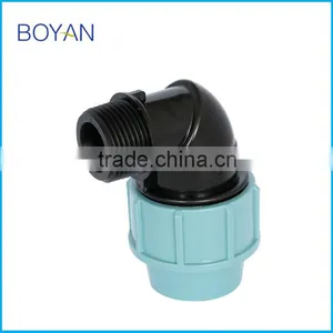 BOYAN Zhejiang Taizhou Light Blue Plastic Pipe Fitting PP Compression Male Elbow thumbnail-2