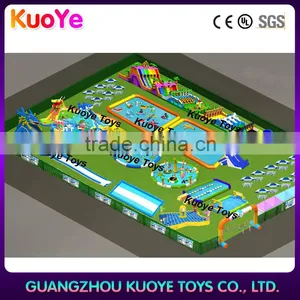 Inflatable Mobile Water Park, Mobile Aqua Amusement Park,inflatable Amusement Children Playground thumbnail-1