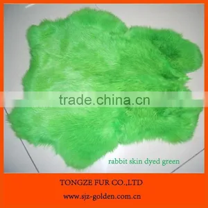 High Quality Rabbit Fur Skin Dyed Colors thumbnail-4