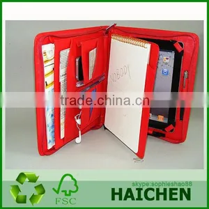 Hot Selling Leather Portfolio Case With Zipper Closure thumbnail-6