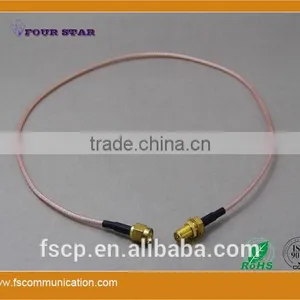 RG316 Cable Assembly With SMA RP-Female Bulkhead to SMA RP-Male Connector thumbnail-1