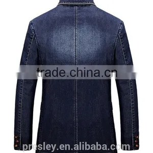 Vogue Blue Men's Fashion Trend Denim Jackets Short Jean Coat With High Quality thumbnail-3
